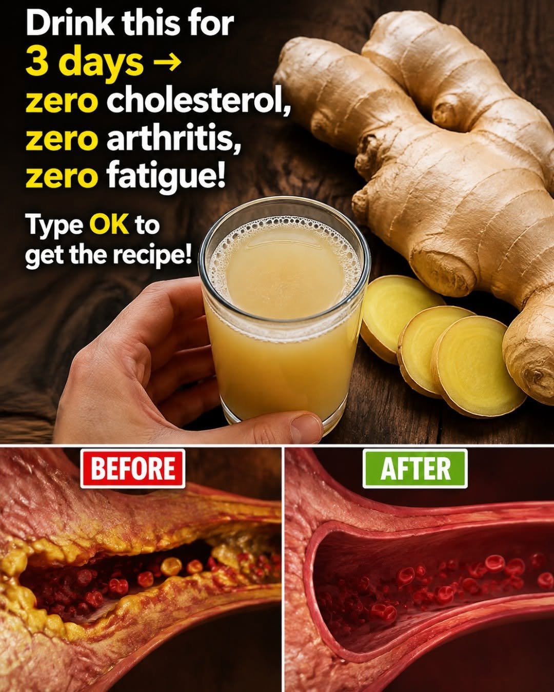 Ginger Drink for Cholesterol, Joint Comfort, and Everyday Energy